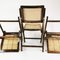 Vintage Klappstühle mit Bast, 1960er, 3er Set 8
