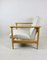 White Ivory Boucle GFM-142 Armchair attributed to Edmund Homa, 1970s 9