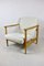 White Ivory Boucle GFM-142 Armchair attributed to Edmund Homa, 1970s 12
