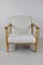 White Ivory Boucle GFM-142 Armchair attributed to Edmund Homa, 1970s 2