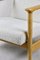 White Ivory Boucle GFM-142 Armchair attributed to Edmund Homa, 1970s 11