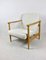 White Ivory Boucle GFM-142 Armchair attributed to Edmund Homa, 1970s 10