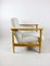 White Ivory Boucle GFM-142 Armchair attributed to Edmund Homa, 1970s 13