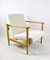 White Ivory Boucle GFM-142 Armchair attributed to Edmund Homa, 1970s 1