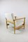 White Ivory Boucle GFM-142 Armchair attributed to Edmund Homa, 1970s 6