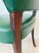 Heritage Danish Rosewood Green Leather Armchair, 1960s 7