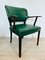 Heritage Danish Rosewood Green Leather Armchair, 1960s 1