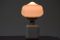 Lampe de Bureau Mushroom Mid-Century en Verre Blanc, 1970s 5