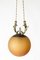Schwedische Grace Deckenlampe aus Messing & Glas, 1930er 3