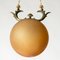 Schwedische Grace Deckenlampe aus Messing & Glas, 1930er 4