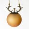 Schwedische Grace Deckenlampe aus Messing & Glas, 1930er 2