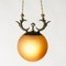 Schwedische Grace Deckenlampe aus Messing & Glas, 1930er 1