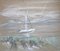 Victor Karnauh, White Sailboat, 1990s, Pastel on Paper 1