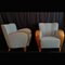 Set of Art Deco Armchairs with Silver Gray Fabric, 1930s, Image 2