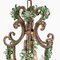Lampadario con perline in cristallo e fiori verdi, Italia, Immagine 3