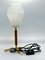 Mid-Century Tripod Brass & Teak Table Lamp from Kalmar, 1950s 2