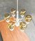 Mid-Century Swedish T526 Chandelier with Amber Colored Glasses by Hans-Agne Jakobsson for Hans-Agne Jakobsson Ab, 1960s, Image 11
