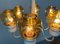 Mid-Century Swedish T526 Chandelier with Amber Colored Glasses by Hans-Agne Jakobsson for Hans-Agne Jakobsson Ab, 1960s, Image 4