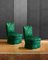 Set of Lounge Chairs in Tony Duquette Green Fabrics, 1980s 1