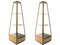 Obelisk Display Stands in Brass and Glass by Willy Rizzo, 1970s, Set of 2 11