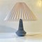 Staubblaue Tischlampe aus Keramik mit geometrischem Dekor von Einar Johansen für Søholm, 1960er 3
