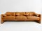 Vintage Maralunga Leather 3-Seater Sofa by Vico Magstretti for Cassina 1