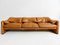 Vintage Maralunga Leder 3-Sitzer Sofa von Vico Magstretti für Cassina 1