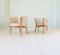 Mid-Century Lounge Charis aus Schaffell & gebeiztem Holz, 1962, 2er Set 2