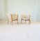 Mid-Century Lounge Charis aus Schaffell & gebeiztem Holz, 1962, 2er Set 8