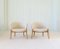 Mid-Century Lounge Charis aus Schaffell & gebeiztem Holz, 1962, 2er Set 12