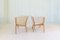Charis Mid-Century di pelle di pecora e legno colorato, 1962, set di 2, Immagine 5
