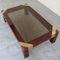 Coffee Table in Briar Root and Brass Inserts with Smoked Glass by Jean Claude Mahey, France, 1970s, Image 5
