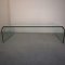 Table Basse Vintage Courbée en Cristal de Fiam Italia, Italie, 1970s 1