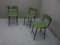 Mid-Century Stühle und Hocker, 1960er 3er Set 4