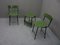 Mid-Century Stühle und Hocker, 1960er 3er Set 5