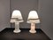 Weiße Murano Lampen, 1990er, 2er Set 7