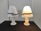Weiße Murano Lampen, 1990er, 2er Set 6