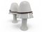 Weiße Murano Lampen, 1990er, 2er Set 2