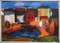 Aleksandr Rodin, City Landscape, Talsi, Oil on Cardboard, 1970s 2