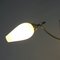 Lampada da soffitto vintage con tre diffusori in vetro opalino bianco, Italia, Immagine 3