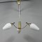 Vintage Italian Ceiling Lamp with Three White Opaline Diffusers 1