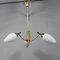 Vintage Italian Ceiling Lamp with Three White Opaline Diffusers, Image 1