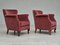 Poltrone in velluto rosa chiaro, Danimarca, anni '60, set di 2, Immagine 5