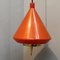 Orangenfarbene Opalglas Vintage Wandlampe 3