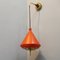 Orangenfarbene Opalglas Vintage Wandlampe 1