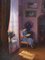 Henri-Charles Angéniol, Portrait of Young Woman Reading, Oil on Wood, 20th Century, Framed 2