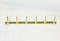 Mid-Century Brass Wall Coat Rack, 1960s 8