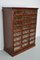 Vintage Dutch Oak / Mahogany Haberdashery Shop Cabinet, 1930s 6