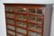 Vintage Dutch Oak / Mahogany Haberdashery Shop Cabinet, 1930s 2