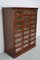 Vintage Dutch Oak / Mahogany Haberdashery Shop Cabinet, 1930s 14